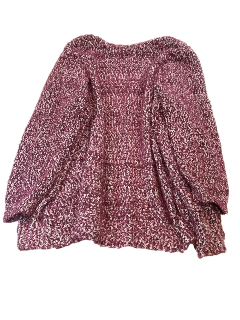Lane Bryant Marbled Open-Front Cardigan Wine & White Size 22/24 Layering - Picture 5 of 10